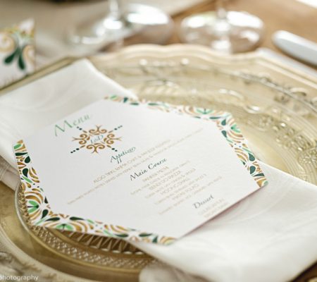 Wedding menu