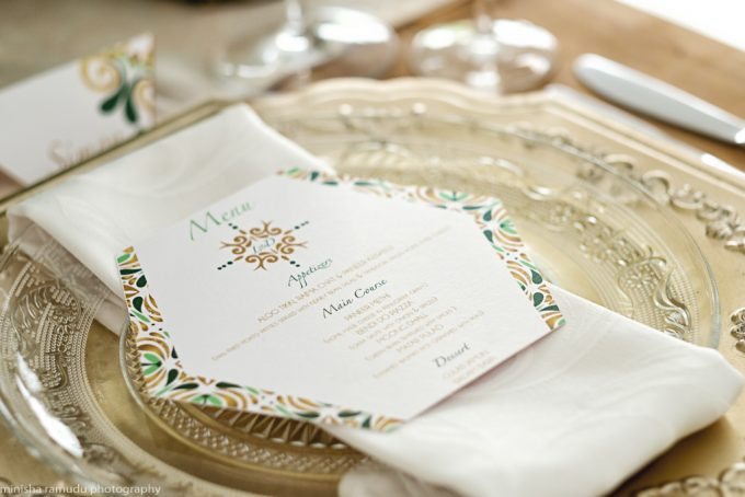 Wedding menu